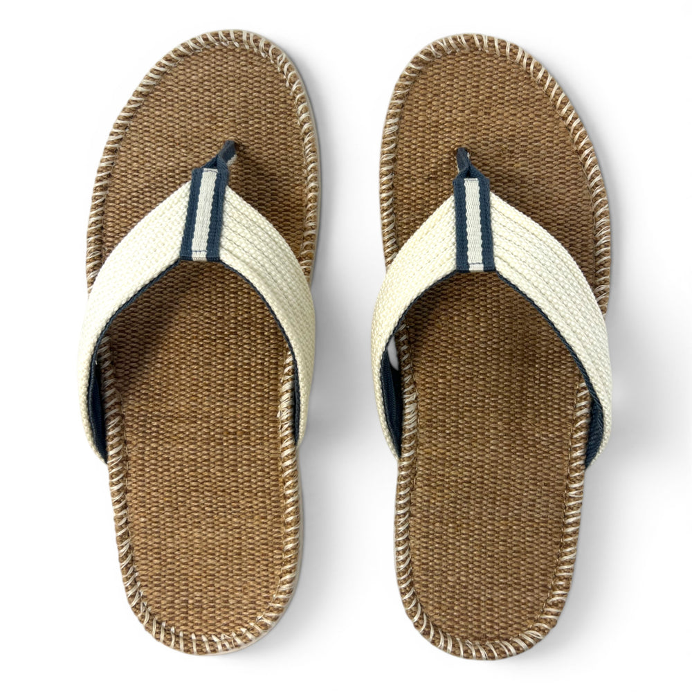 Eden White - Nature’s Weave Mens Jute Sandals