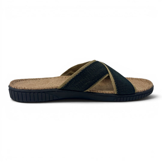 Marlin Black - Nature’s Weave Mens Jute Slides