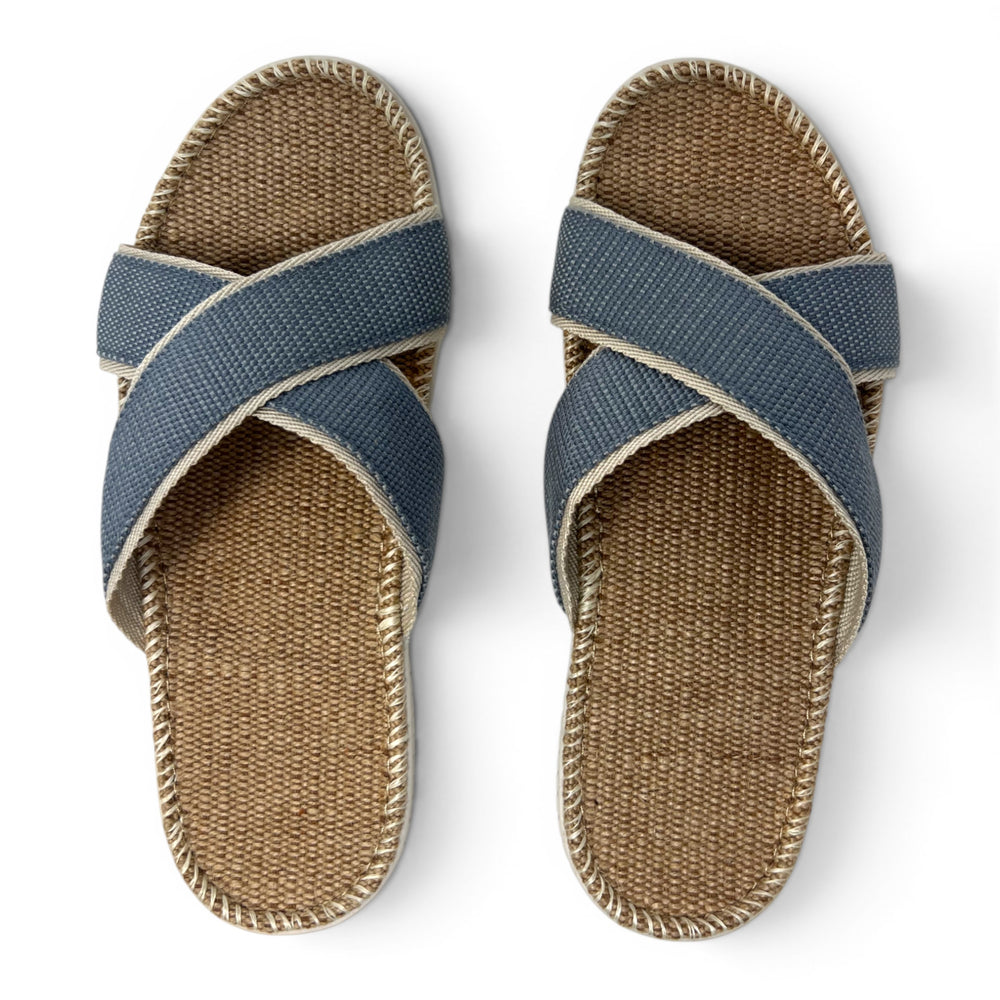 Marlin Blue - Nature’s Weave Mens Jute Slides