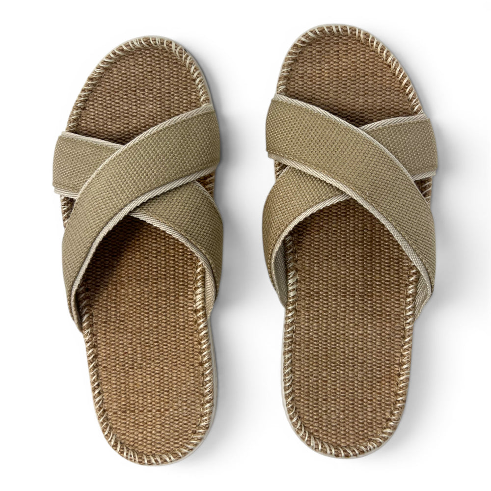 Marlin Khaki - Nature’s Weave Mens Jute Slides